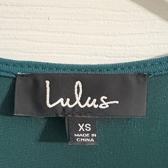 Lulu's Amour Emerald Green Velvet Wrap High-Low Dress Size XS - Picture 4 of 11